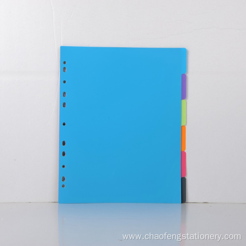 Color environmental separation page Tab Dividers